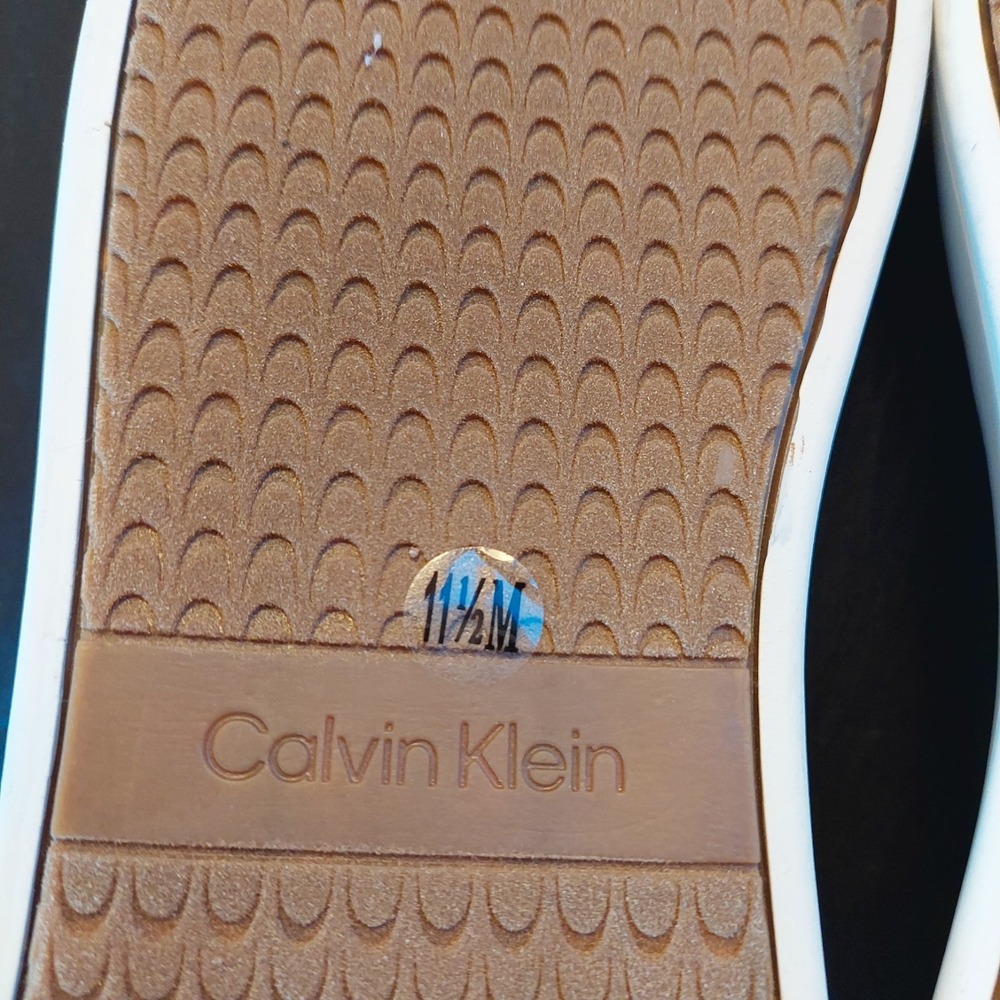 Calvin Klein Men's Wivlo Athletic Sneaker Black White & Tan Size 11.5M $109 NEW! - Picture 12 of 12